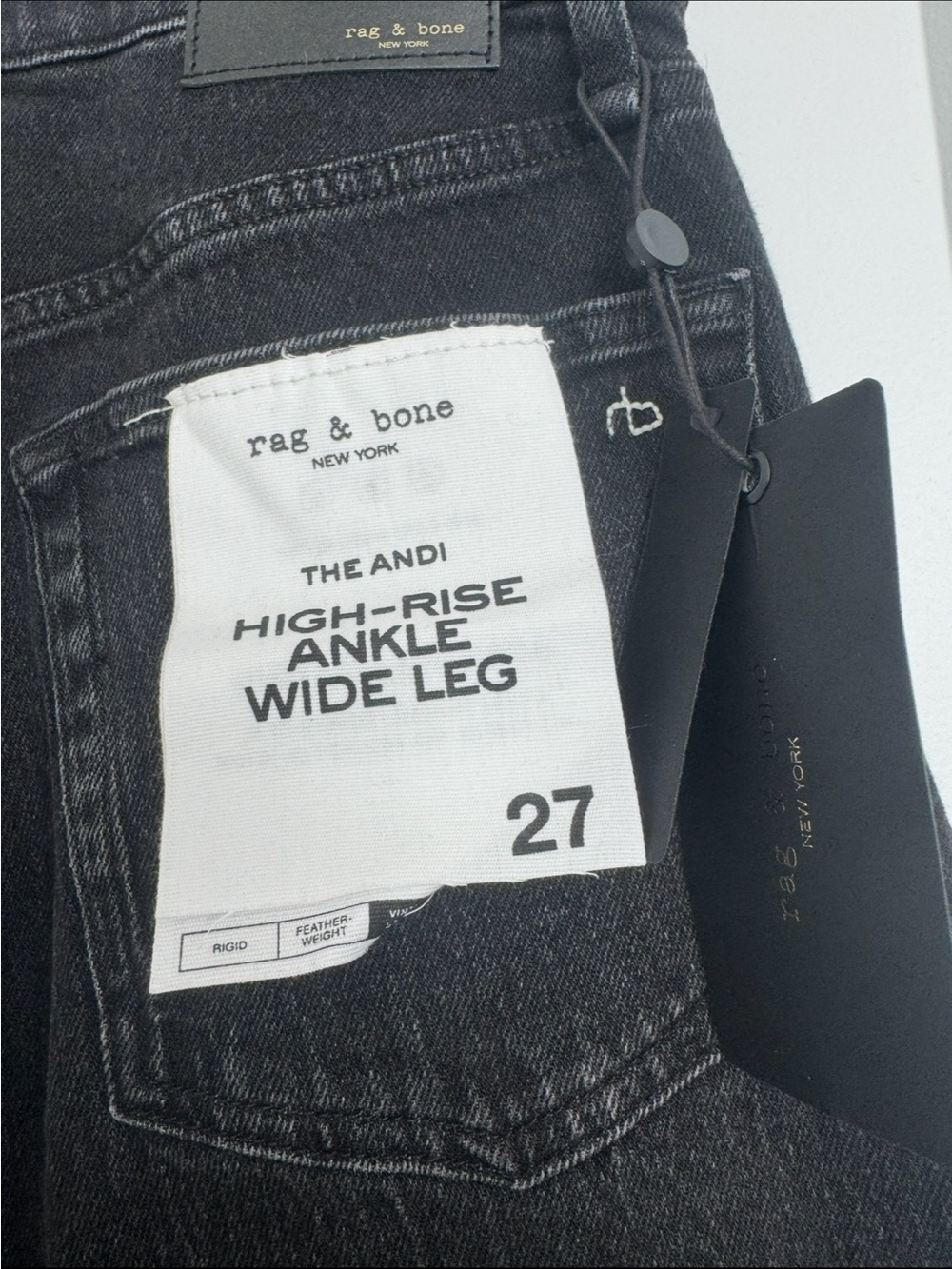 Rag & Bone Andi High Waist Ankle Wide Leg Jeans - Picture 7 of 7